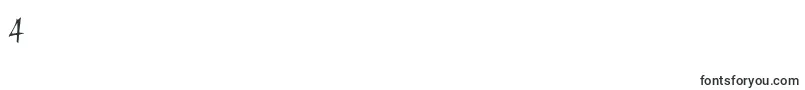 フォントHumanaScriptMdItcTtMedium – フォント数字4