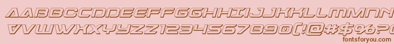Dameron3Dital Font – Brown Fonts on Pink Background