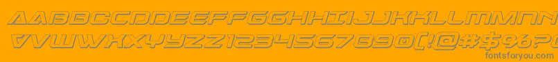 Weitere Informationen zur Dameron3Dital-Schriftart Dameron3Dital-Schriftart – Graue Schriften auf orangefarbenem Hintergrund