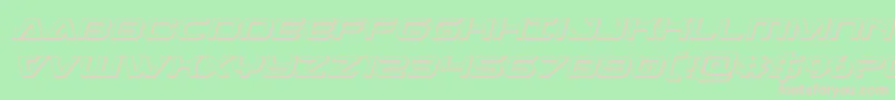 Dameron3Dital Font – Pink Fonts on Green Background