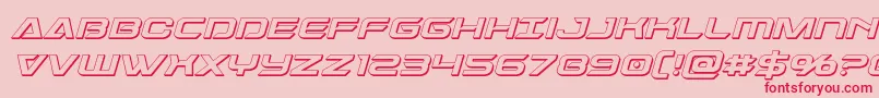 Dameron3Dital Font – Red Fonts on Pink Background