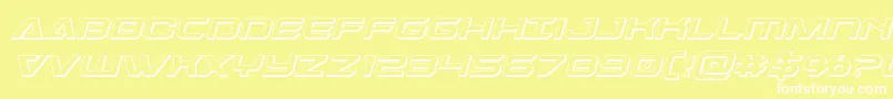Dameron3Dital Font – White Fonts on Yellow Background