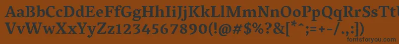 VesperlibreBold Font – Black Fonts on Brown Background