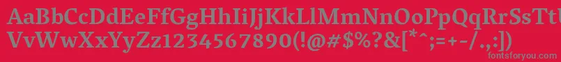 VesperlibreBold Font – Gray Fonts on Red Background
