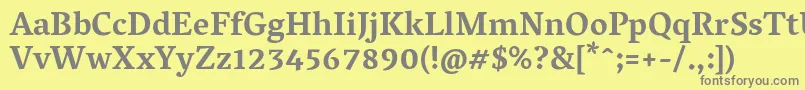 VesperlibreBold Font – Gray Fonts on Yellow Background
