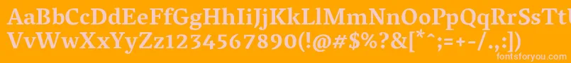 フォントVesperlibreBold – オレンジの背景にピンクのフォント