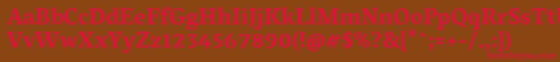 Шрифт VesperlibreBold – красные шрифты на коричневом фоне