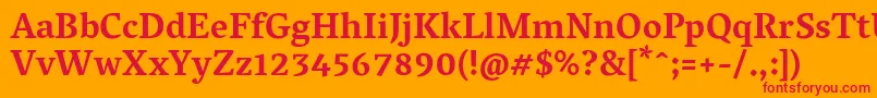 Шрифт VesperlibreBold – красные шрифты на оранжевом фоне