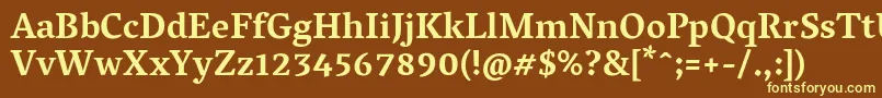 VesperlibreBold Font – Yellow Fonts on Brown Background