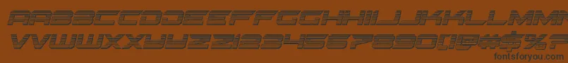 Шрифт Gypsykillerchromeital – чёрные шрифты на коричневом фоне