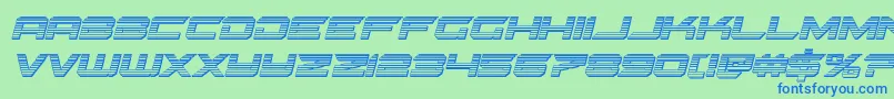 Gypsykillerchromeital Font – Blue Fonts on Green Background