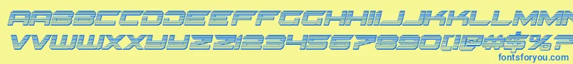 Gypsykillerchromeital Font – Blue Fonts on Yellow Background
