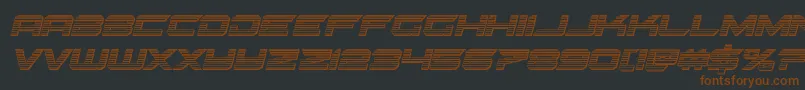 Gypsykillerchromeital Font – Brown Fonts on Black Background