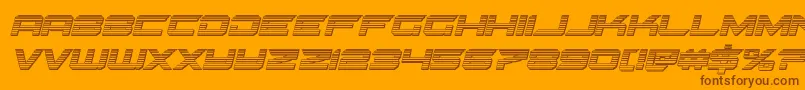Gypsykillerchromeital Font – Brown Fonts on Orange Background