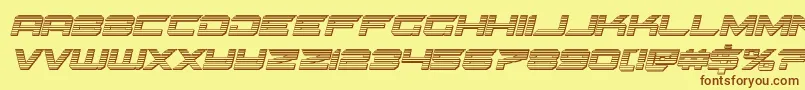 Gypsykillerchromeital Font – Brown Fonts on Yellow Background