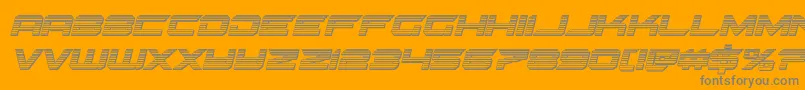 Gypsykillerchromeital Font – Gray Fonts on Orange Background