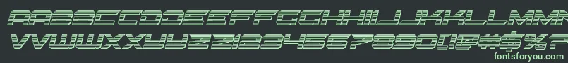 Gypsykillerchromeital Font – Green Fonts on Black Background
