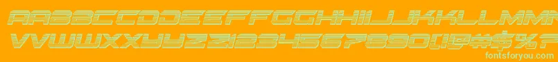Gypsykillerchromeital-fontti – vihreät fontit oranssilla taustalla