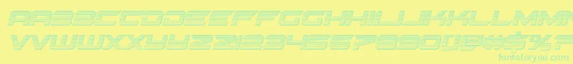 Gypsykillerchromeital Font – Green Fonts on Yellow Background
