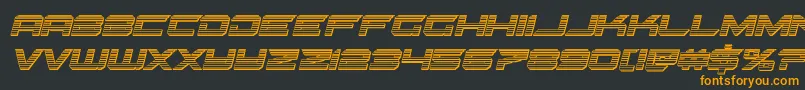 Gypsykillerchromeital Font – Orange Fonts on Black Background