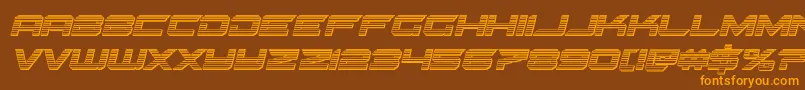 Gypsykillerchromeital Font – Orange Fonts on Brown Background