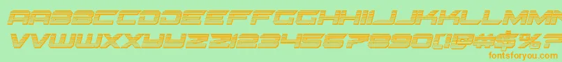 Gypsykillerchromeital Font – Orange Fonts on Green Background