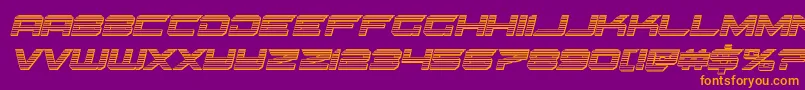 Gypsykillerchromeital Font – Orange Fonts on Purple Background