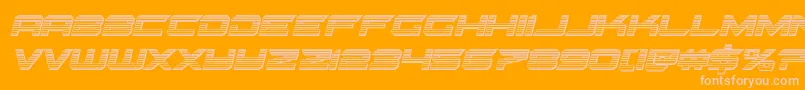 Gypsykillerchromeital Font – Pink Fonts on Orange Background