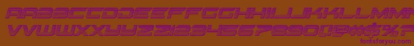 Gypsykillerchromeital Font – Purple Fonts on Brown Background