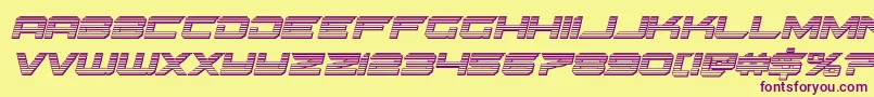 Gypsykillerchromeital Font – Purple Fonts on Yellow Background