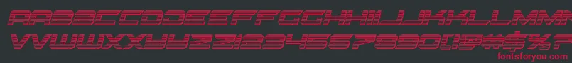 Czcionka Gypsykillerchromeital – czerwone czcionki na czarnym tle