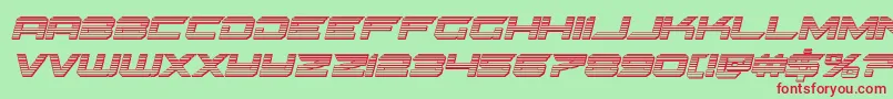 Gypsykillerchromeital Font – Red Fonts on Green Background