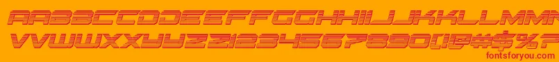 Gypsykillerchromeital Font – Red Fonts on Orange Background