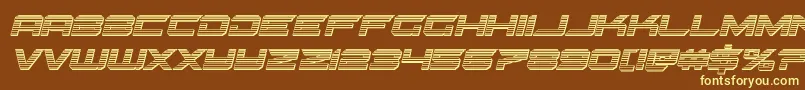 Gypsykillerchromeital Font – Yellow Fonts on Brown Background