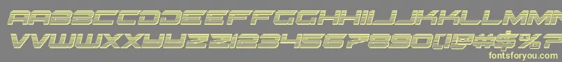 Gypsykillerchromeital Font – Yellow Fonts on Gray Background