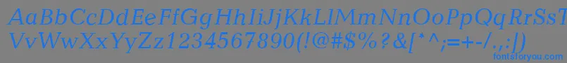 Police CandidaLtItalic – polices bleues sur fond gris