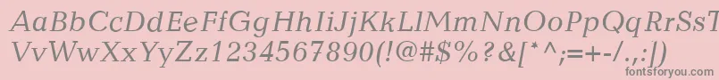CandidaLtItalic Font – Gray Fonts on Pink Background