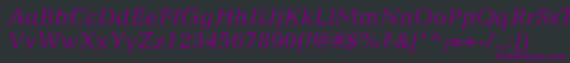 CandidaLtItalic Font – Purple Fonts on Black Background