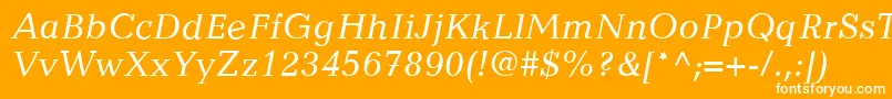 CandidaLtItalic Font – White Fonts on Orange Background