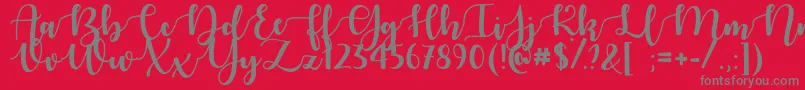 AutumnInNovemberOtf Font – Gray Fonts on Red Background