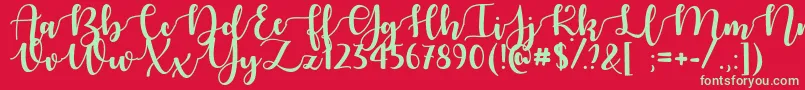 AutumnInNovemberOtf Font – Green Fonts on Red Background