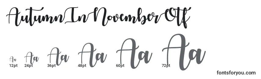 AutumnInNovemberOtf Font Sizes