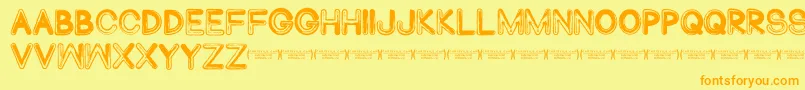 Abduco Font – Orange Fonts on Yellow Background