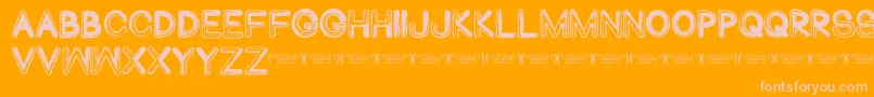 Abduco Font – Pink Fonts on Orange Background