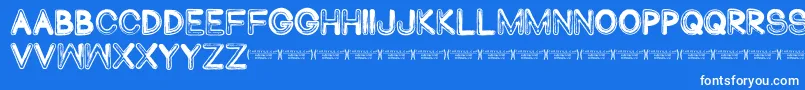 Abduco Font – White Fonts on Blue Background