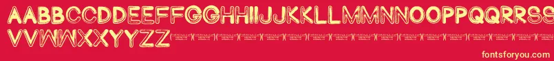 Abduco Font – Yellow Fonts on Red Background