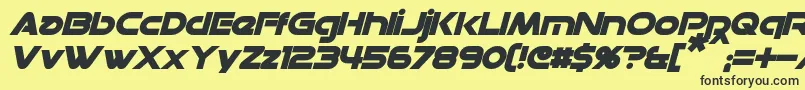 DatacronBoldItalic Font – Black Fonts on Yellow Background