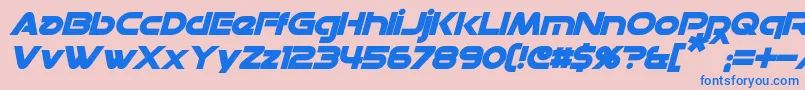DatacronBoldItalic Font – Blue Fonts on Pink Background
