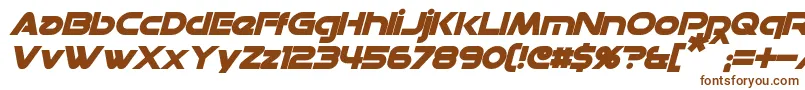 DatacronBoldItalic-fontti – ruskeat fontit valkoisella taustalla