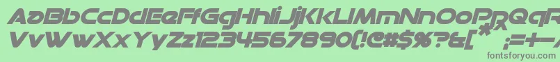 フォントDatacronBoldItalic – 緑の背景に灰色の文字